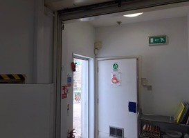 The accessible toilet entrance