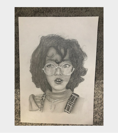 Sophie-Grace Roberts ‘Girl With Glasses’ (graphite pencil)