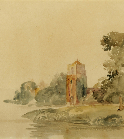 ‘Atcham Church, Shrewsbury’, early 1840s - Peter de Wint (1784-1849)